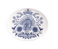 Blue and White Harvest Turkey Oval Platter | GIIXPLT77708