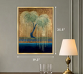 Martha Stewart Perry Street | Modern Landscape: Willow Study II | Framed Contemporary Tree Art | WWDMS00034b