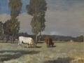 Martha Stewart Bedford | Pastoral Study: Grazing Cattle | Framed Wall Art | WWDMS00044