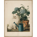 Martha Stewart Bedford | Garden Still Life: Cat in Garden | Framed Wall Art | WWDMS00036a
