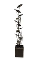 84" Tall Metal Cascading Lily Pad Fountain with Square Basin | ZLISK715920