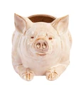 17" Hand Painted Ceramic Pig Planter "Kewanee" | ZLIZR083913