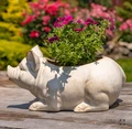 17" Hand Painted Ceramic Pig Planter "Kewanee" | ZLIZR083913