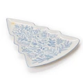 Christmas Tree Plate with Blue Rim (TC82983