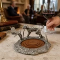 Heavily Detailed Labrador & Duck Wine Coaster | VHCB113L