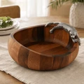  Large Leopard Wood Salad Bowl | VHCJ259LD