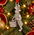 Arthur Court 2026 "Bunny Drummer" Polished Pewter Ornament | VHC151X26