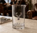 Elk Bust Hatched Bar Glass Mixing Pitcher | VHCB492EB