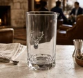 Elk Bust Hatched Bar Glass Mixing Pitcher