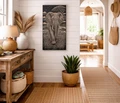 Engraved Birch Wood Panel of Elephant | BEN5514-ELEWALK