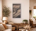 Engraved Birch Wood Panel of Skier in the Mountains | BEN5514-SKIER
