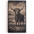 Engraved Birch Wood Panel of Texas Longhorn | BEN5514 - TexasLonghorn