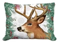 Deer with Winterberries Indoor Outdoor Pillow | MCGGR2603