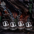 Set of 4 Fine Crystal Fox & Horn Fox Stemless Wine Glasses | EC673-NA-50/4