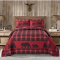 Cabin LIfe Bear Red and Black Quilt Set | DUKDQ23249