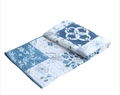 Harmony Blue and White Floral Quilted Throw Blanket | DUKDQT25269