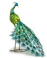 Set of 2 Large Colorful Peacocks with Crystal Jewels | ZLIZR140242-SET