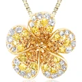 14K Yellow Gold Sunny Plumeria Flower Pendant | Nature Jewelry | HTPP-35700/YS