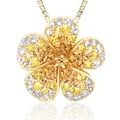 14K Yellow Gold Sunny Plumeria Flower Pendant | Nature Jewelry | HTPP-35700/YS