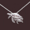 Turtle Mother and Baby Sterling Silver Necklace | Kabana Jewelry | KP566