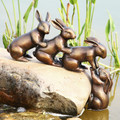 Helping Hand Rabbits Garden Sculpture | 53040 | SPI Home