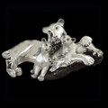 Silver Plated Lioness and Cubs Sculpture | 8040 | D'Argenta -2