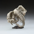 Bronze Elephant and Baby Sculpture "Young One" | Mark Hopkins | mhs012101