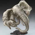 Bronze Elephant and Baby Sculpture "Young One" | Mark Hopkins | mhs012101 -2