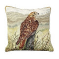 Red Tail Hawk Needlepoint Down Pillow | Michaelian Home | MICNCU194