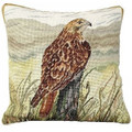 Red Tail Hawk Needlepoint Down Pillow | Michaelian Home | MICNCU194 -2