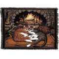 All Burned Out Cat Woven Throw Blanket | Pure Country | pc895T