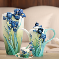 Van Gogh Iris Flower Cup Saucer Spoon | FZ02453 | Franz Porcelain Collection