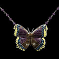 Mourning Cloak  Butterfly Crystal Necklace | Bamboo Jewelry | BJ0127cyn -2