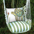 Sea Turtle Hammock Chair Swing "Summer Palm" | Magnolia Casual | SPRR502-SP -2