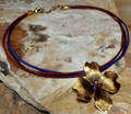 Dogwood Flower Brass Necklace | Elaine Coyne Jewelry | NSG8405PD -2