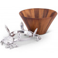 Crab Wood Salad Bowl | Arthur Court Designs | 218C11