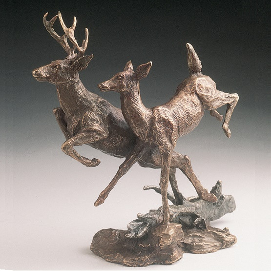 Deer Bronze Sculpture "Deer" Mark Hopkins