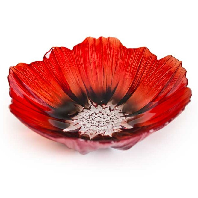 Poppy Crystal Bowl | Mats Jonasson Poppy Crystal | Swedish Crytal