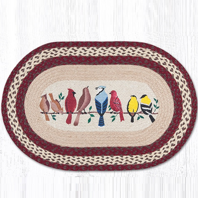 Birds on a Wire Oval Braided Rug Capitol Earth Rugs Jute Area Rug