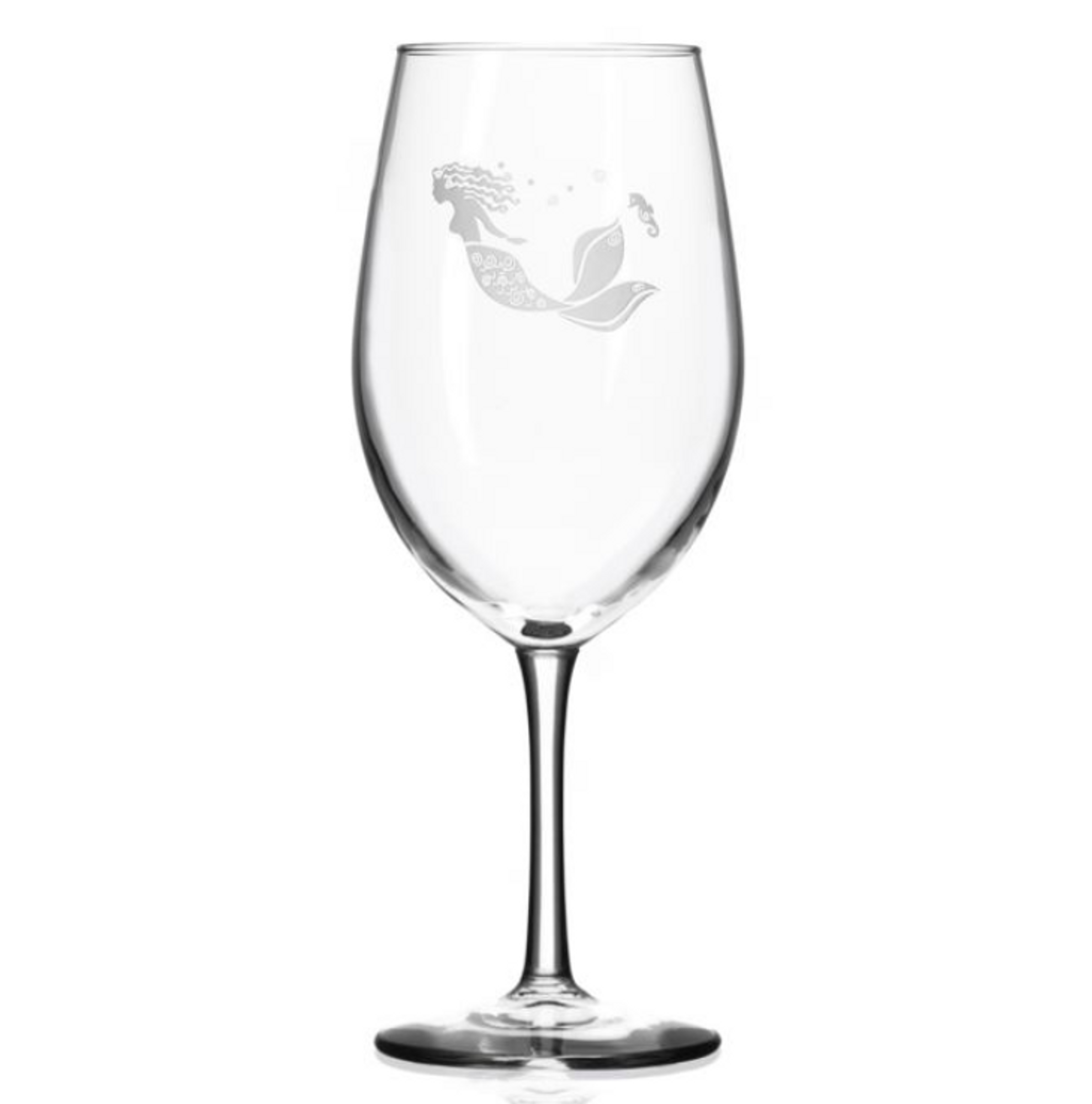 Bubble Wine Glasses, Mermaid Designs, 18oz, Set of 4 - Integrity Bottles