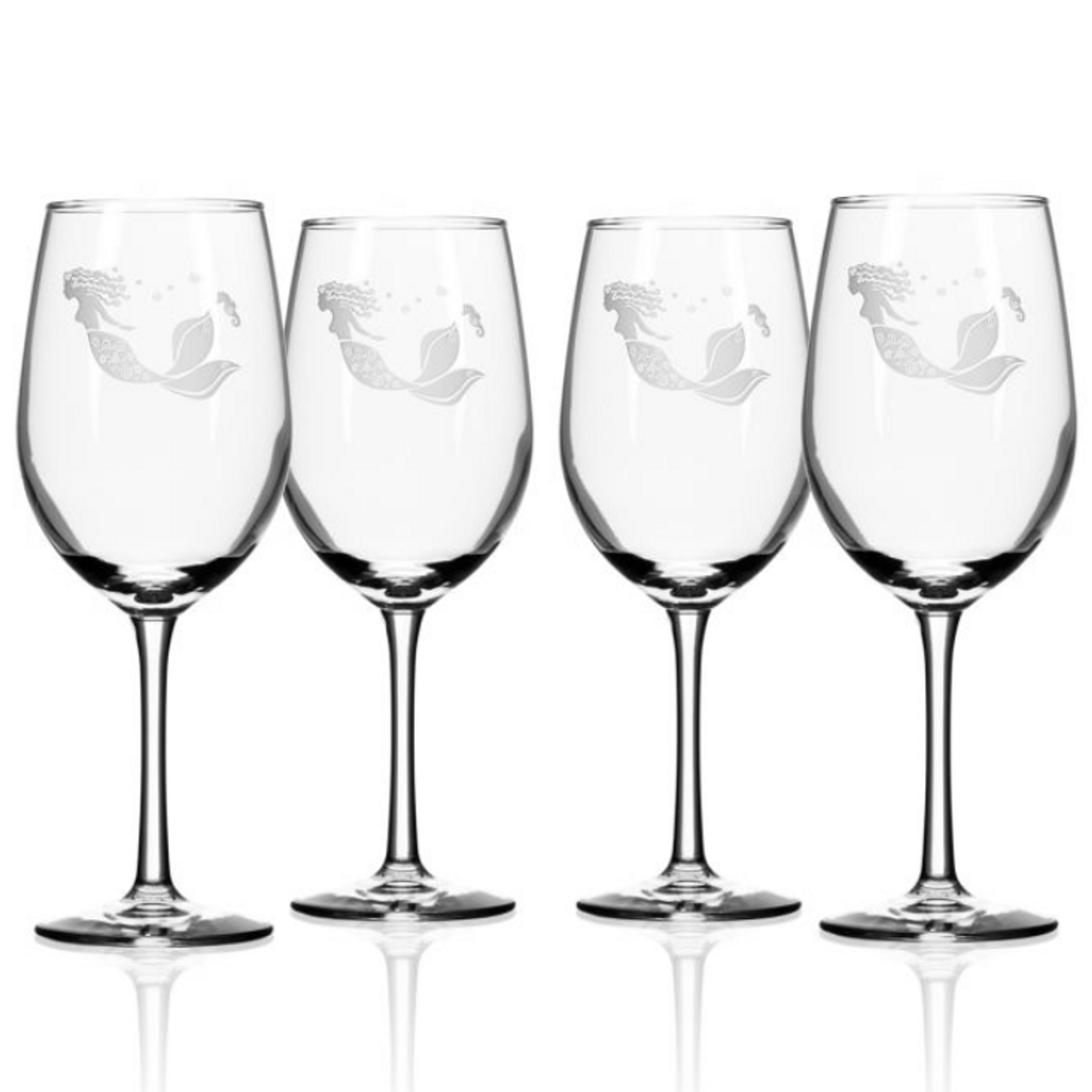 Rolf Glass Pineapple 12 oz. Clear White Wine Glass (Set of 4