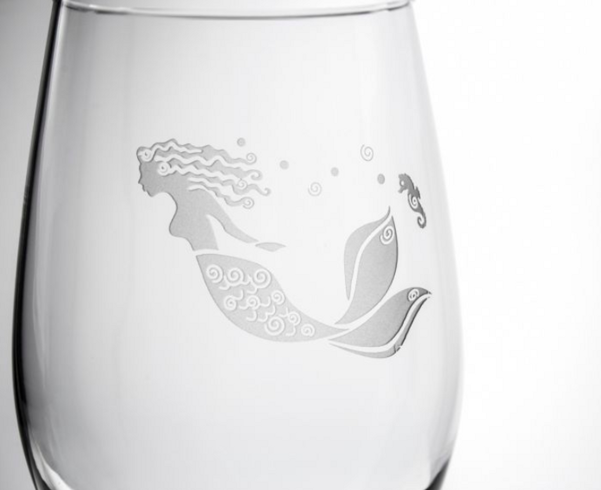 Fish 12 oz White Wine Glass Set of Four