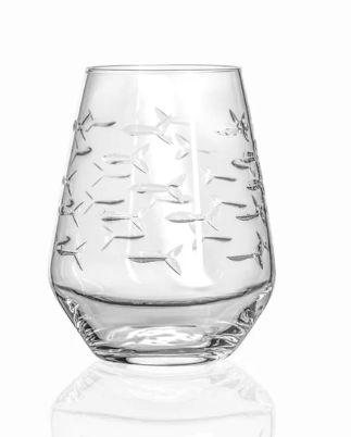 Rolf Glass Fish Stemless Wine Glass - Thumbnail 2