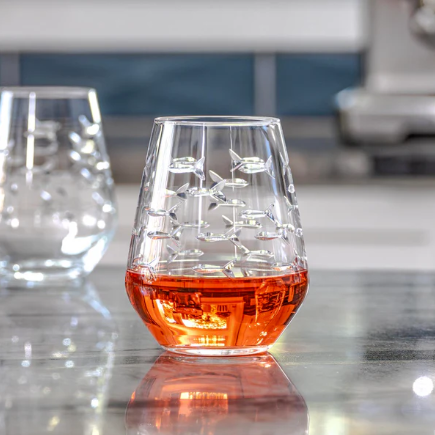 Rolf Glass Fish Stemless Wine Glass - Thumbnail 3