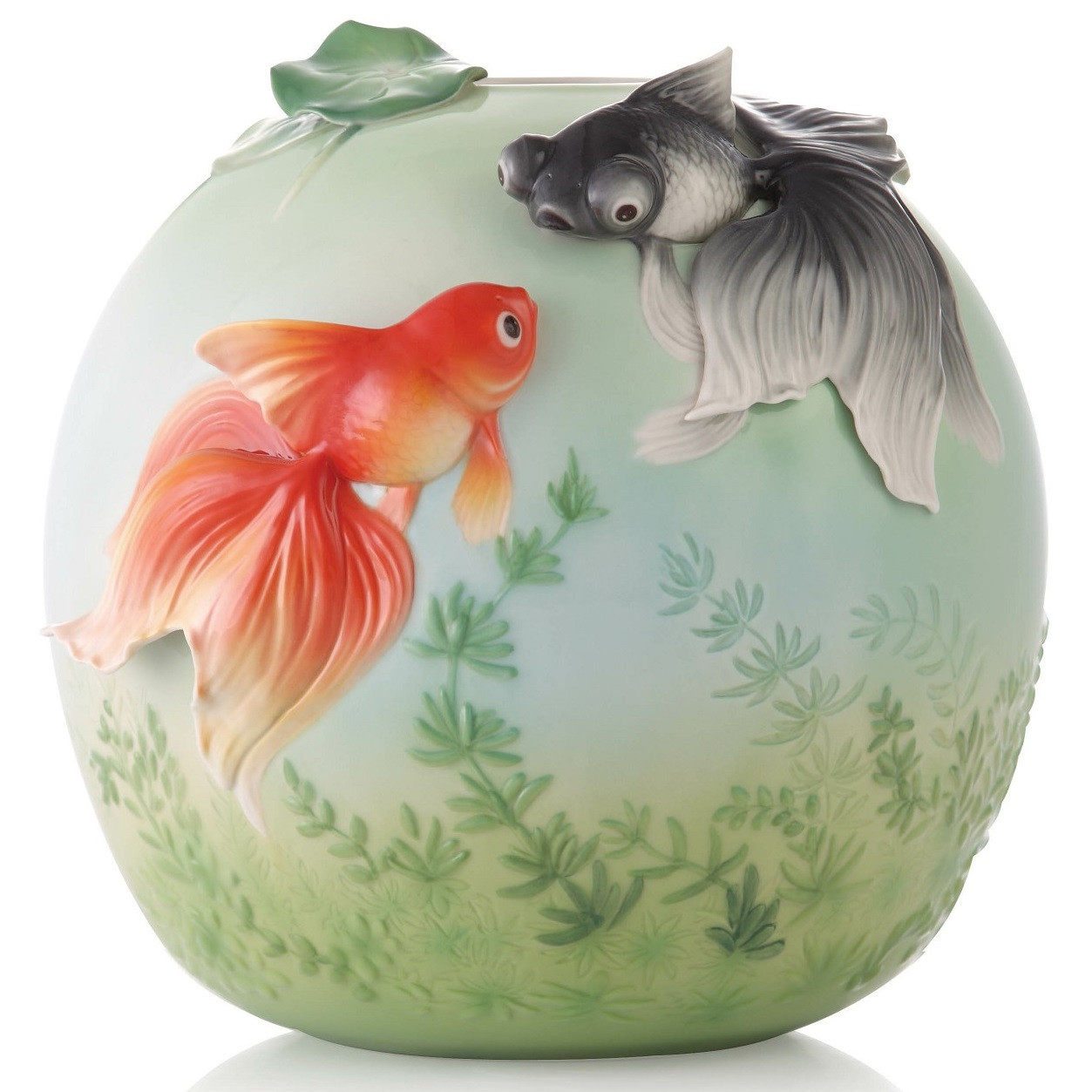 Goldfish Vase | Porcelain Goldfish Vase | FZ03530 | Franz Porcelain