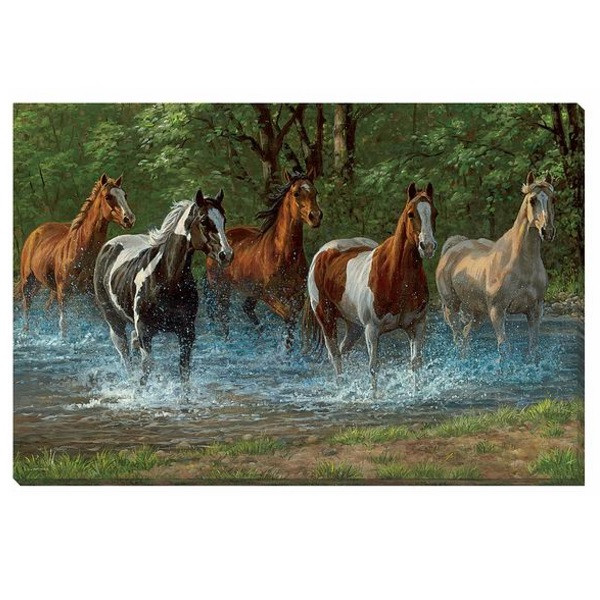 Horse Canvas Art | Wrapped | Summer Creek | Wild Wings