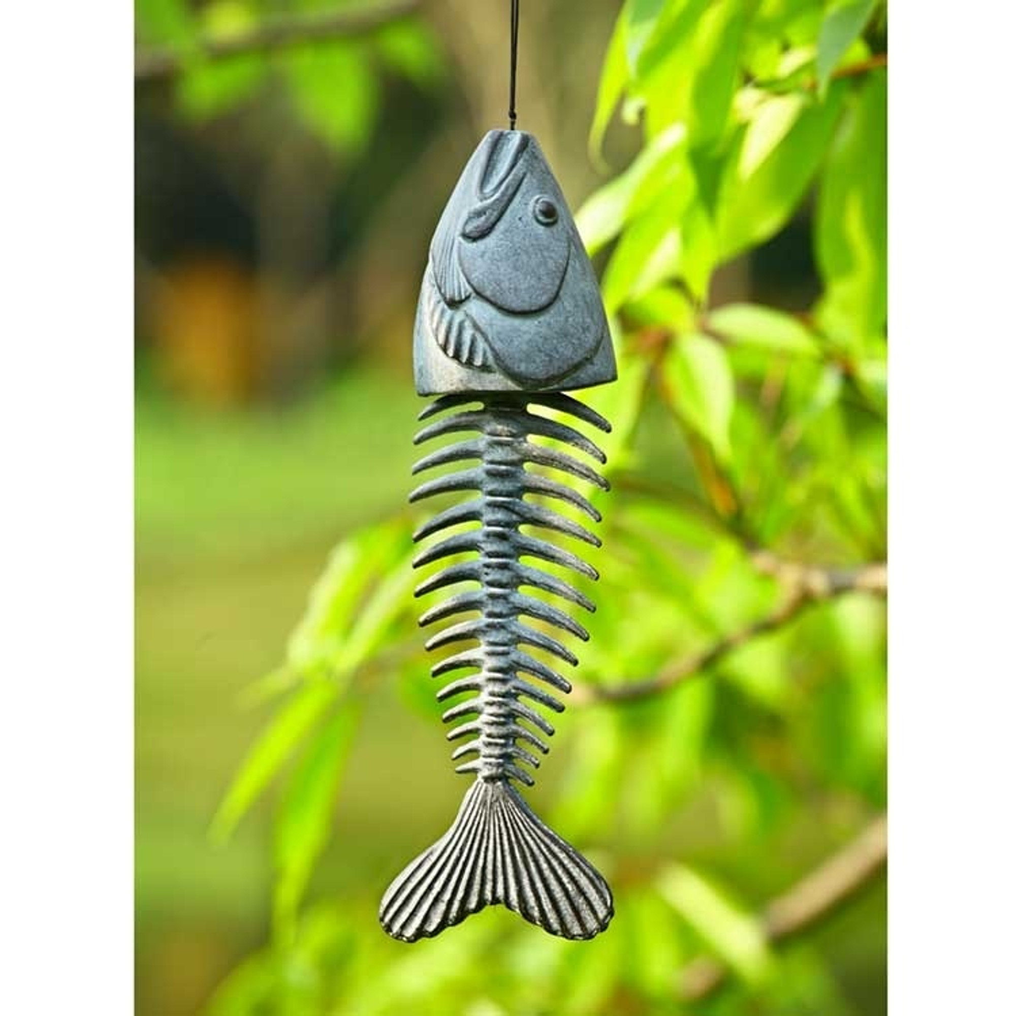 Vintage Metal Wind Chimes Outdoor Soothing Melody for Garden Home Yard Porch Hanging Decor skonhed Fish Skeleton Windchime,Fishbone Wind Chimes,Bronze Fish Bone Cast Iron Wind Chimes