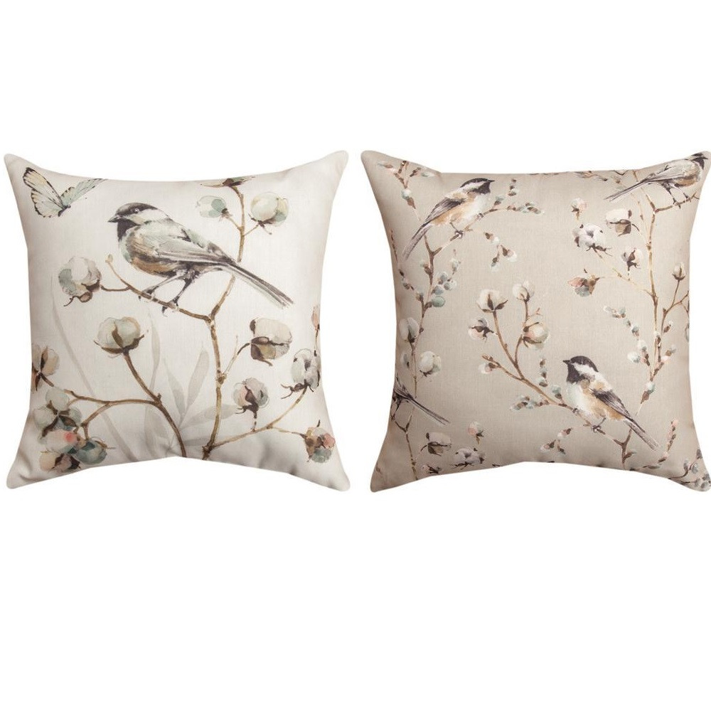 Chickadee Reversible Pillow Indoor Outdoor Climaweave Manual