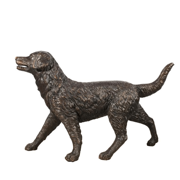 Golden Retriever Sculpture Outdoor Bronze Statue