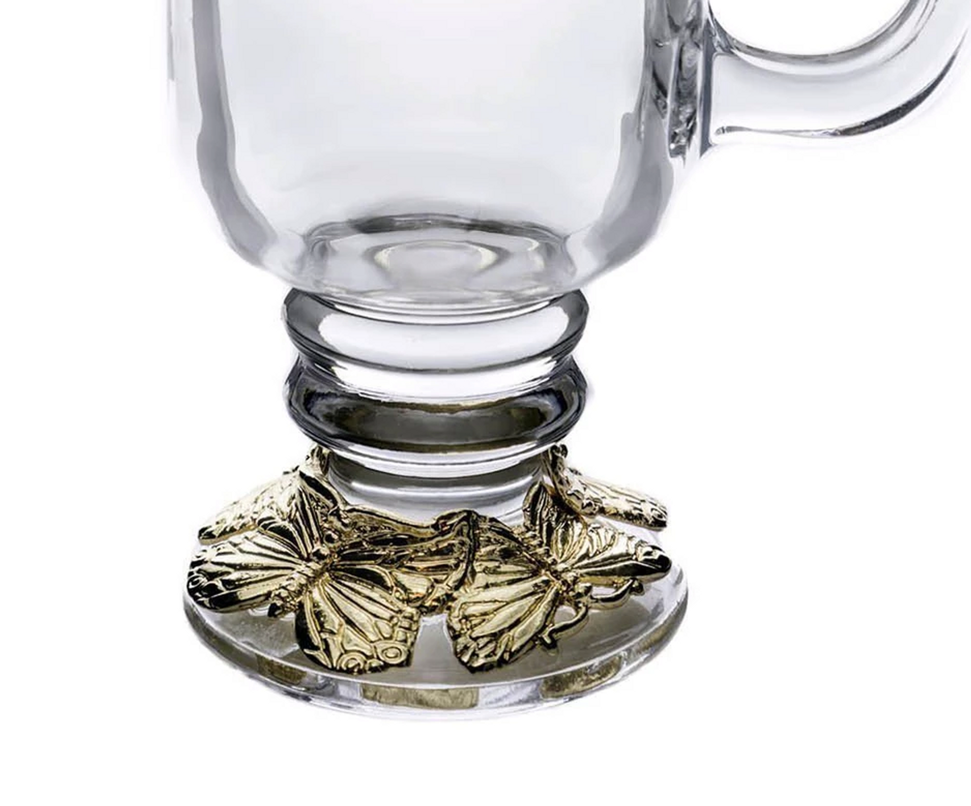 Arthur Court Butterfly 24 Gold Plated Glass Mug